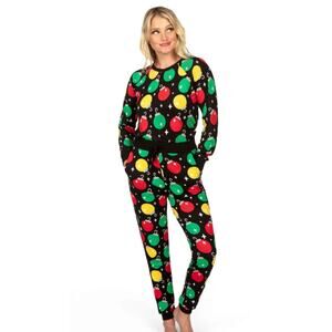 Tipsy Elves Women's Christmas Ornaments Pajama Set, Size Medium, NWT